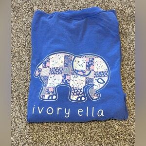 Women’s large blue in the garden ivory ella tee shirt